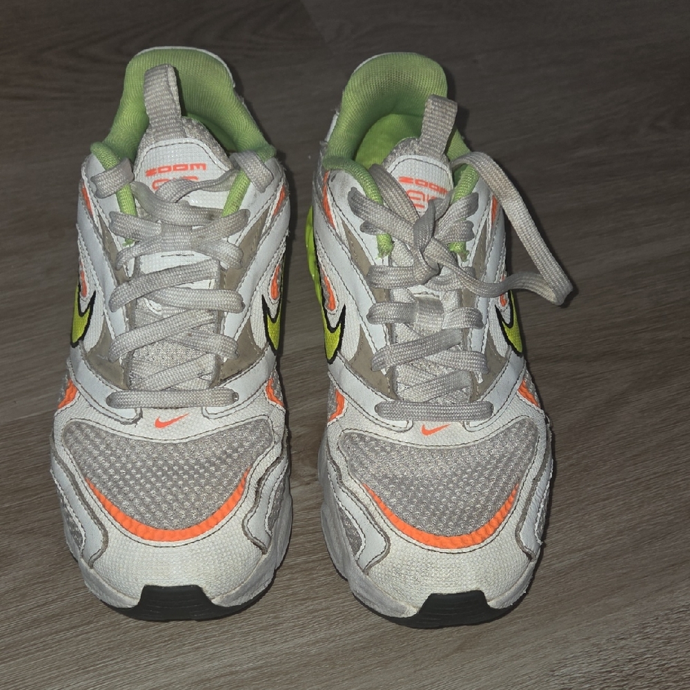 Nike Kids' White and Neon Green Sneakers